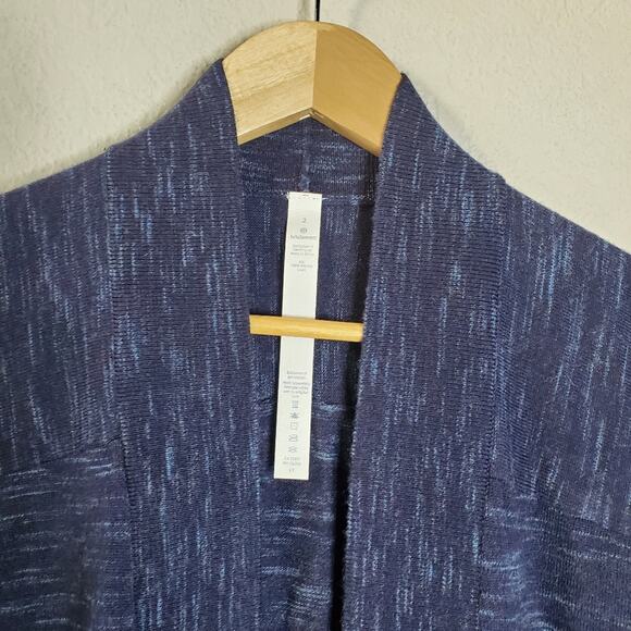 Lululemon 100% Merino Wool  Blissful Zen Sweater Midnight Navy Relaxed Fit - Picture 6 of 11